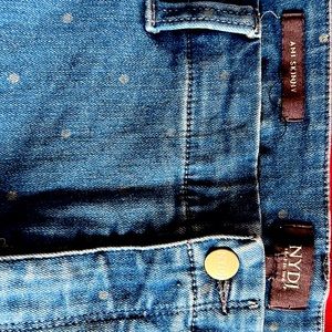 NUDJ size 18 light denim with white dots